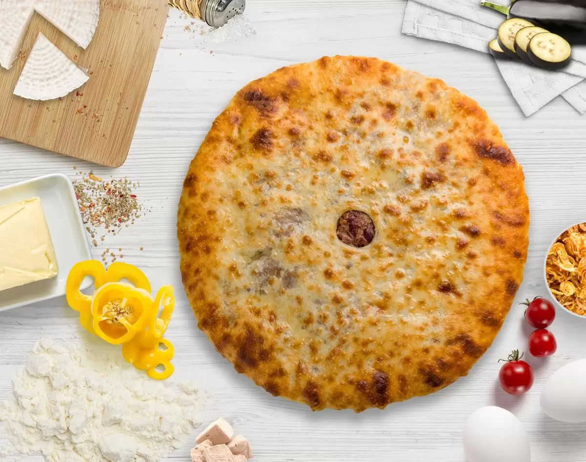 Осетинский пирог с Сыром и Печёными Овощами