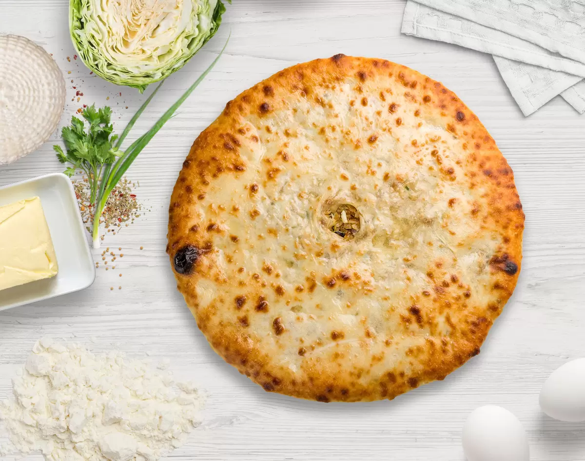 Осетинский пирог с Сыром и Капустой