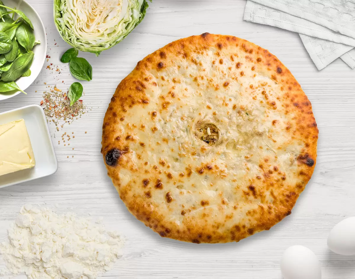 Осетинский пирог со Шпинатом и Капустой