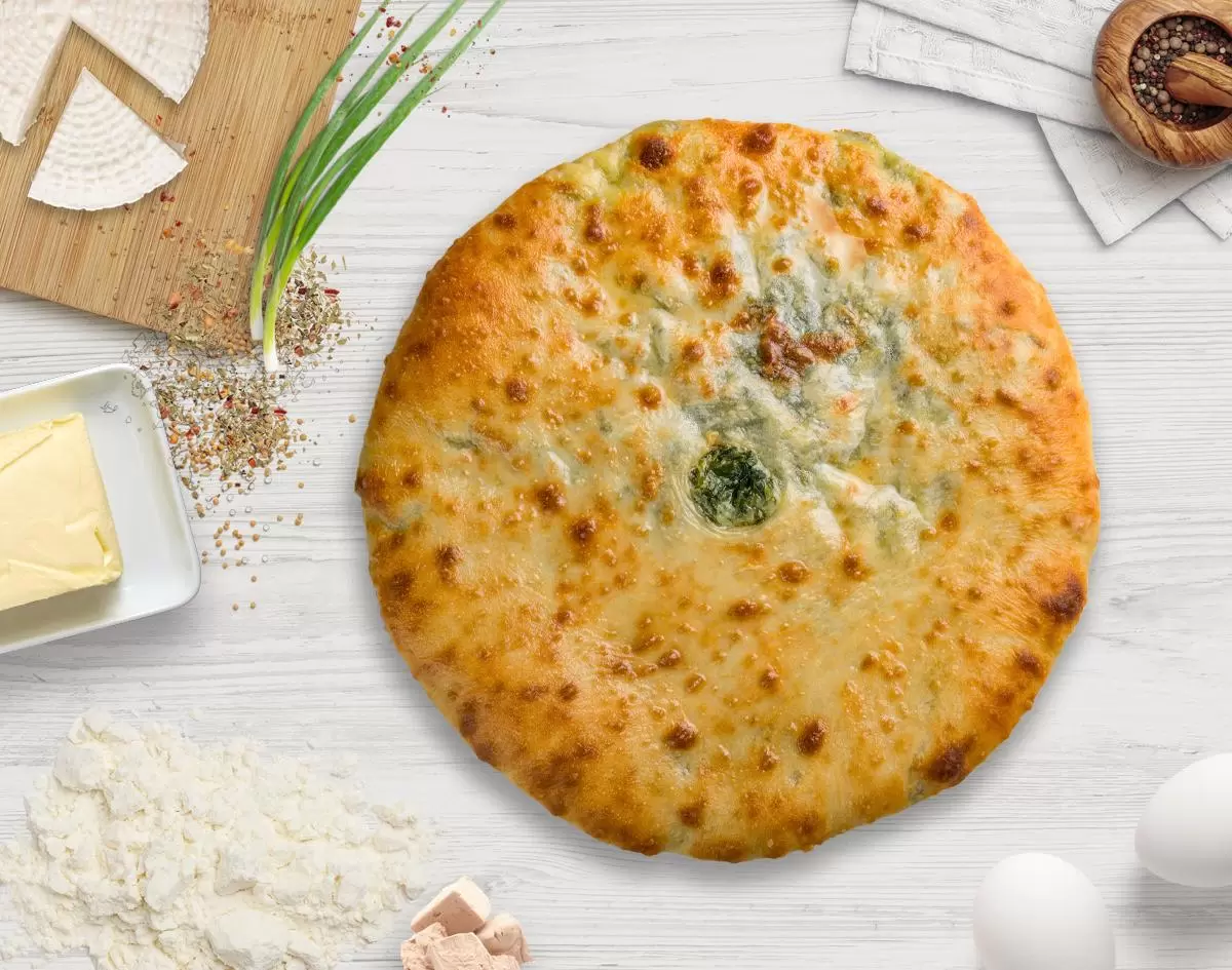 Осетинский пирог с Сыром и Зеленым Луком