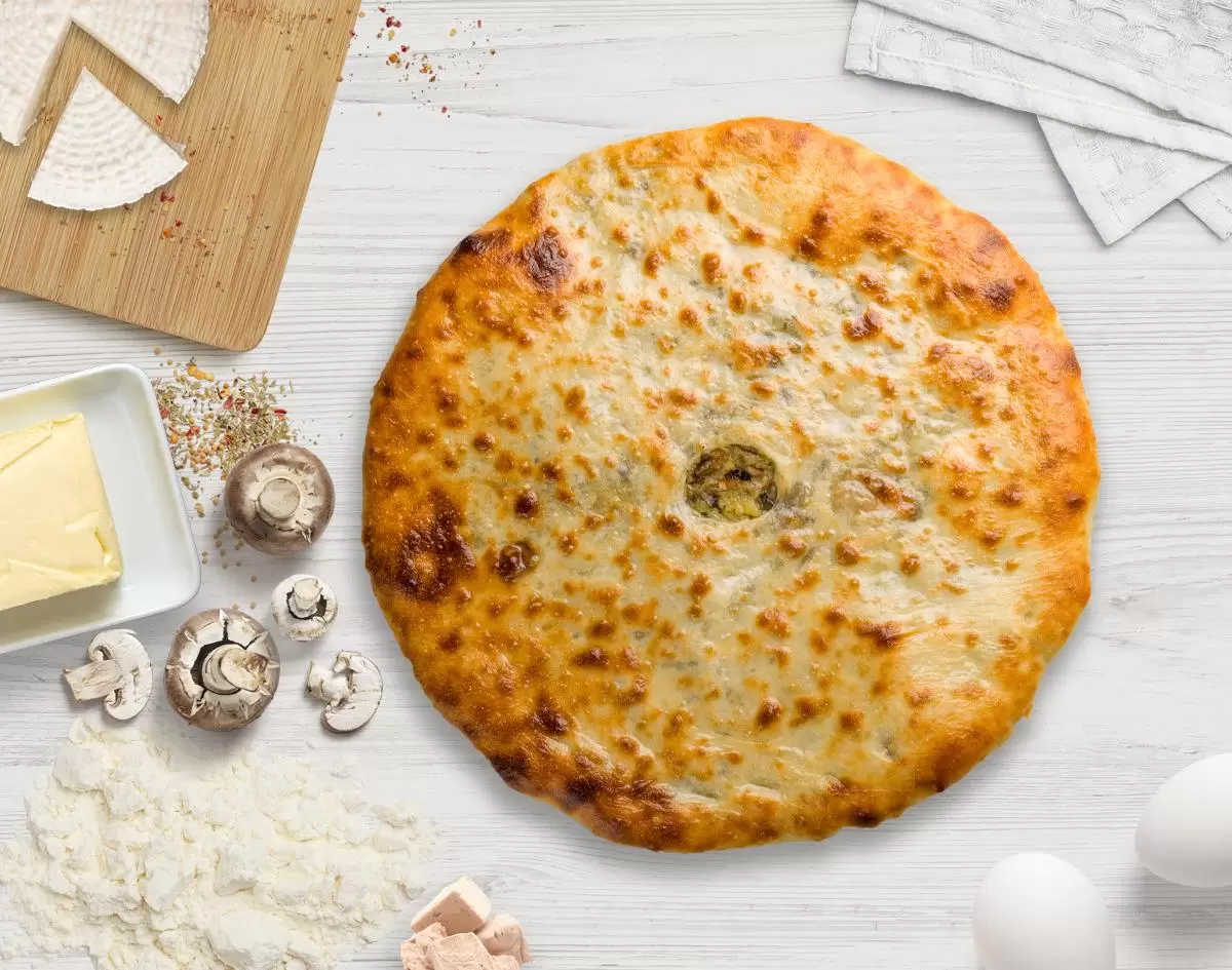 Осетинский пирог с Сыром и Грибами