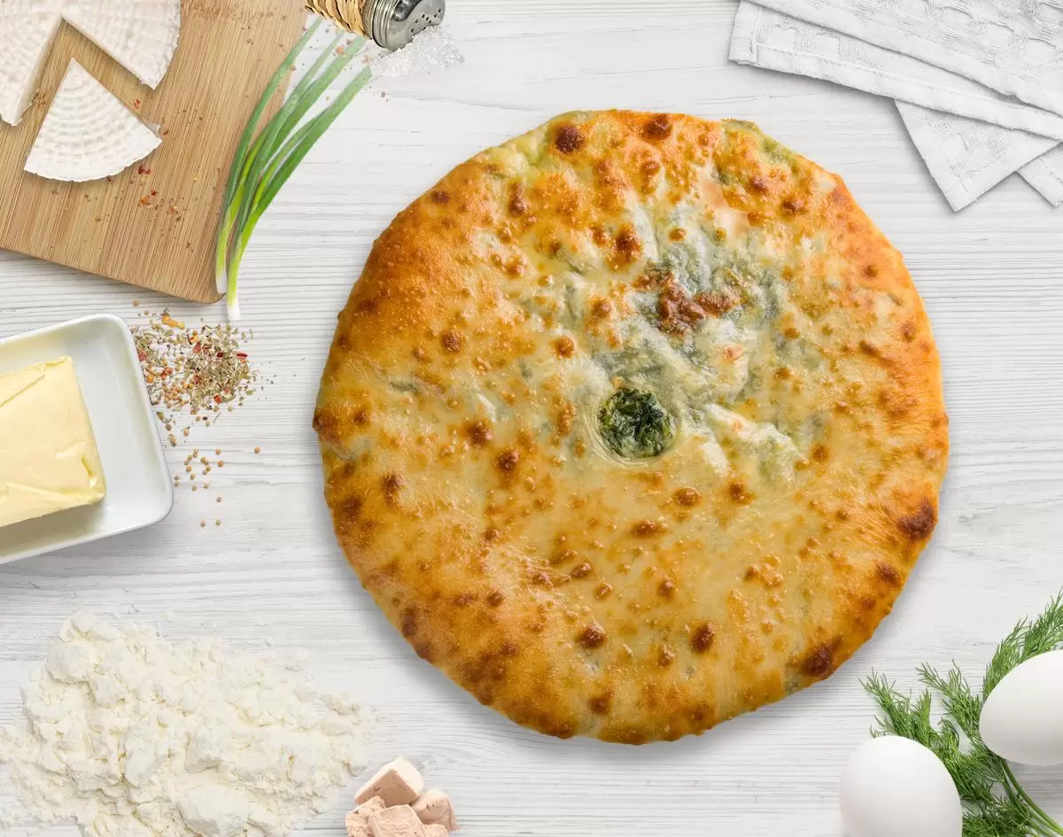 Осетинский пирог с Сыром и Зеленью